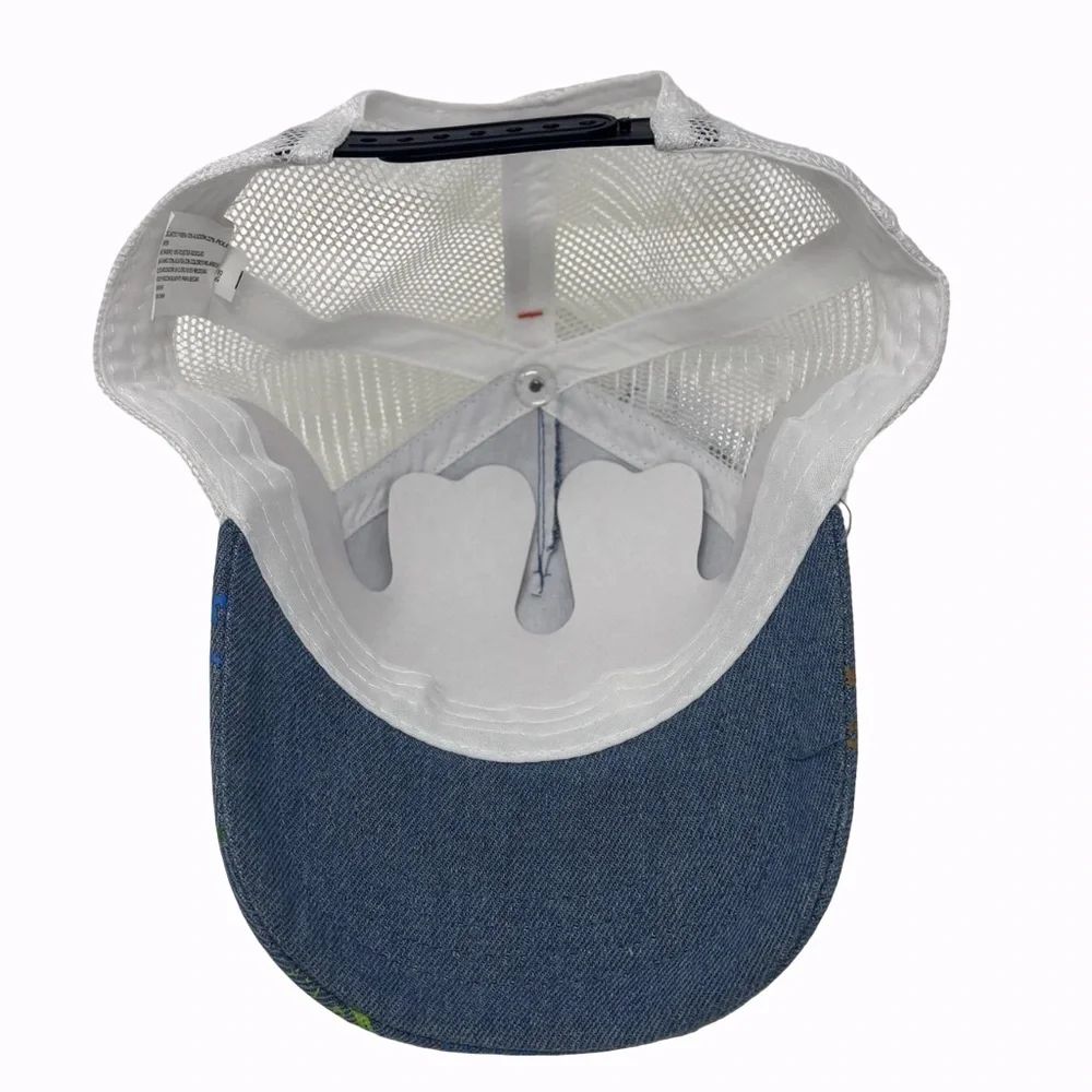 Cat & Jack Dinosaur Denim Baseball Hat Adjustable Snapback Trucker Mesh Cap OSFM